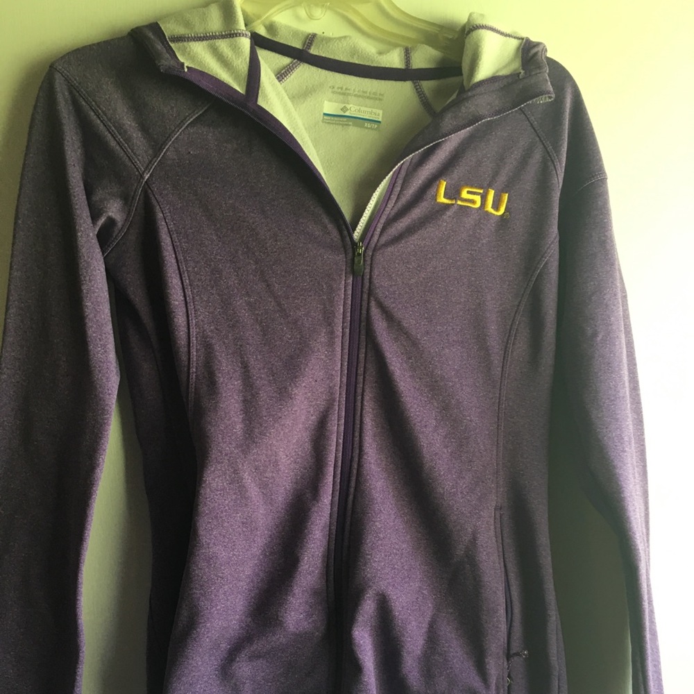Purple LSU Columbia Jacket Sz Sm